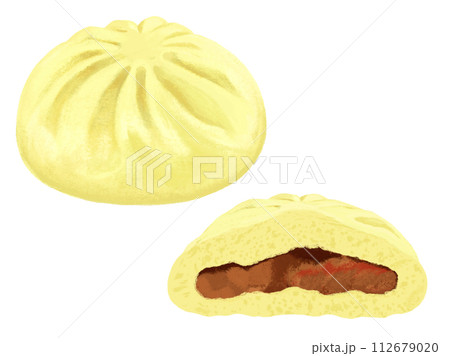 カレーまん(1個と断面) カレーまん(1個と断面) 112679020
