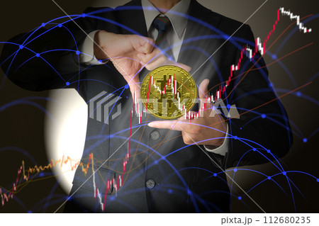 仮想通貨　ビットコインのイメージ 112680235