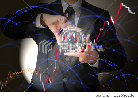 仮想通貨　ビットコインのイメージ 112680236