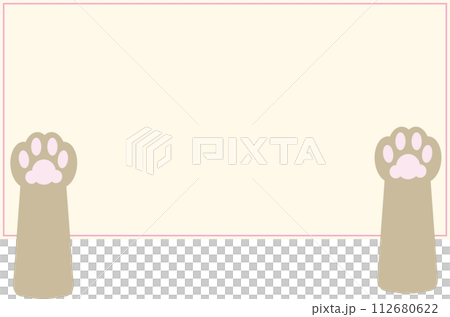 cat paw and frame 112680622
