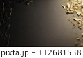 黒と金のテクスチャ 112681538