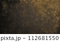 黒背景にゴールドのキラキラしたパーティクル 112681550