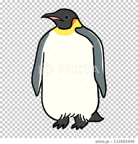 正面の皇帝ペンギンのイラストのイラスト素材 [112682040] - PIXTA