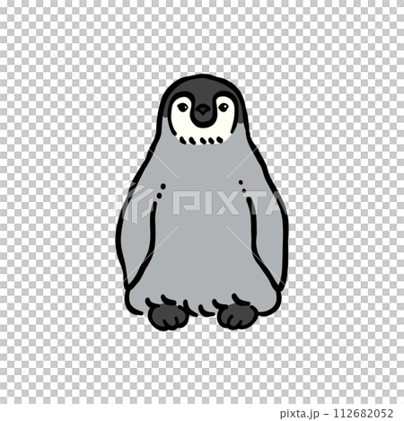 前視圖帝企鵝小孩圖 112682052