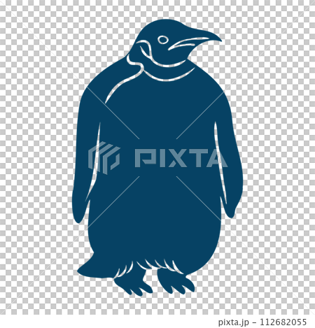 帝企鵝剪影圖 112682055