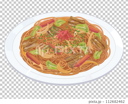 焼きそばのイラスト 112682462