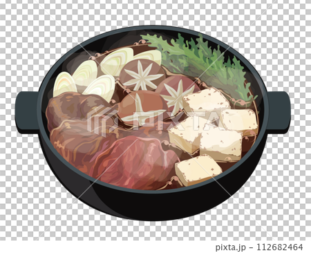 Illustration of sukiyaki 112682464