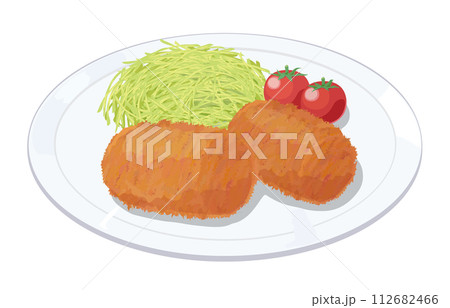 クリームコロッケのイラスト クリームコロッケのイラスト 112682466