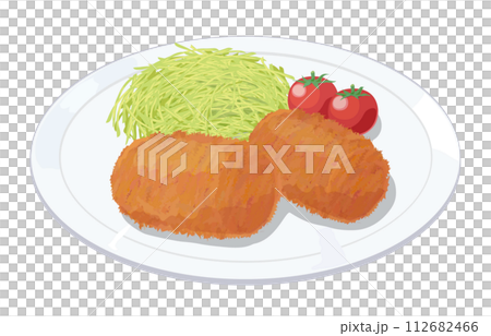 クリームコロッケのイラスト クリームコロッケのイラスト 112682466