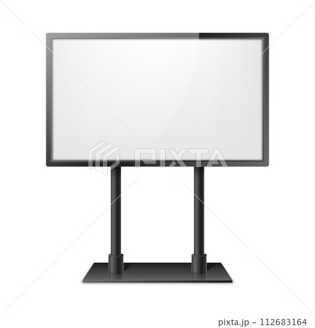 Lightbox layout. Signboard for advertising. Realistic city format billboard. Horizontal signs. Vector illustration. 112683164