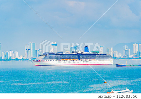 A cruise ship. A cruise ship. 112683350