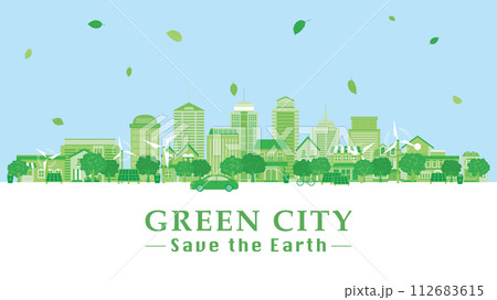 エコな街並み (フルHD 16:9サイズ) エコな街並み (フルHD 16:9サイズ) 112683615