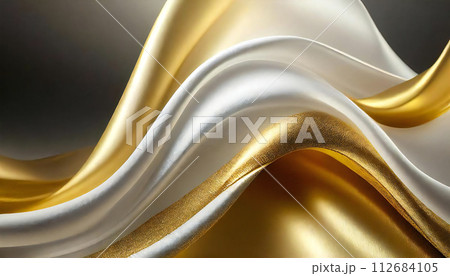 金　黄金　白　抽象的な素材 112684105