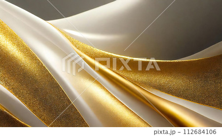 金　黄金　白　抽象的な素材 112684106