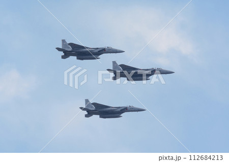 航空自衛隊F-15イーグル編隊飛行 航空自衛隊F-15イーグル編隊飛行 112684213