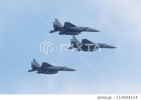 航空自衛隊F-15イーグル編隊飛行 航空自衛隊F-15イーグル編隊飛行 112684214