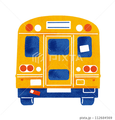 スクールバス（カラー・テクスチャ入り） 112684569