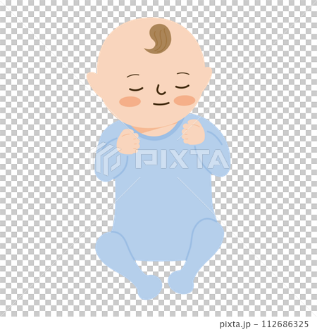 眠っている赤ちゃん 112686325