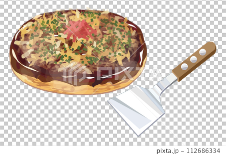お好み焼きのイラスト お好み焼きのイラスト 112686334