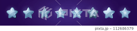 Silver game rank stars set Silver game rank stars set 112686379