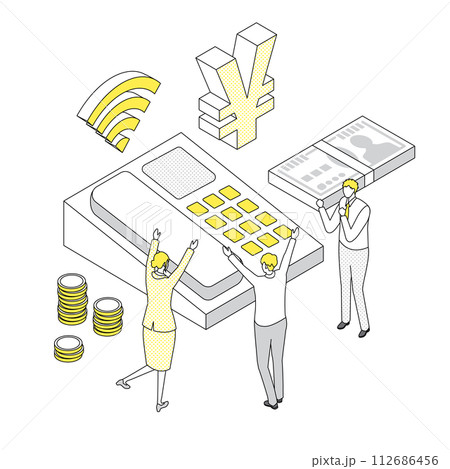 お得な電話料金で喜ぶ人々 お得な電話料金で喜ぶ人々 112686456