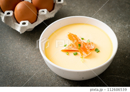 Steamed egg with crab stick 112686539