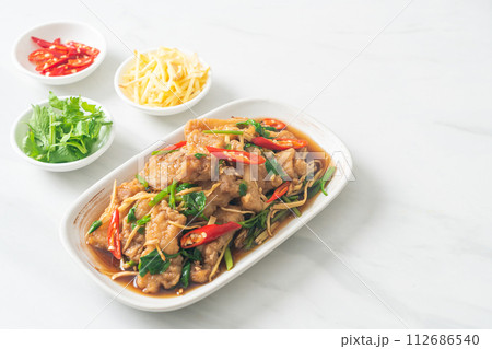 Stir Fried Fish with Chinese Celery Stir Fried Fish with Chinese Celery 112686540