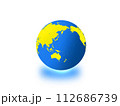 日本中心の世界地図の地球儀 112686739