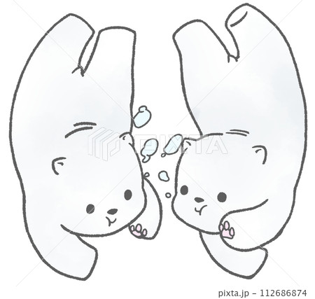 水中のしろくま2匹 水中のしろくま2匹 112686874