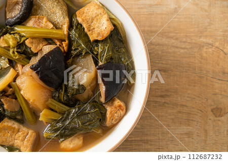 Chinese vegetable stew with tofu or mixture of vegetables soup Chinese vegetable stew with tofu or mixture of vegetables soup 112687232