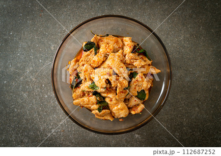 Stir Fried Chicken with Chili Paste Stir Fried Chicken with Chili Paste 112687252