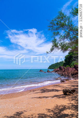 The Pink Coast or Lan Him Chomphu at Chanthaburi in Thailand The Pink Coast or Lan Him Chomphu at Chanthaburi in Thailand 112687710