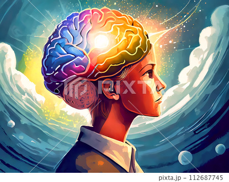 抽象的な人のシルエット【AI生成画像】 112687745