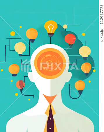 抽象的な人のシルエット【AI生成画像】 112687778