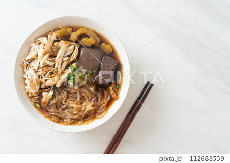 Stewed Chicken Noodle Soup Bowl Stewed Chicken Noodle Soup Bowl 112688539