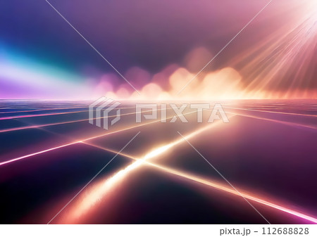 カラフルな光の背景【AI生成画像】 112688828
