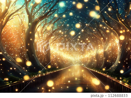 カラフルな光の背景【AI生成画像】 112688833