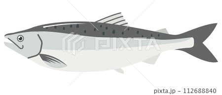 シンプルなサケのイメージイラスト 112688840