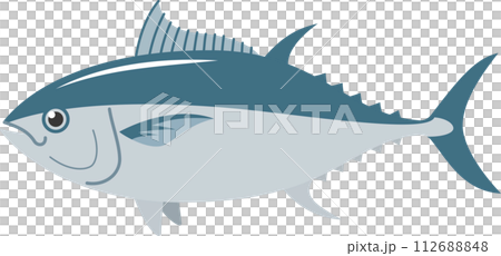 シンプルなマグロのイメージイラスト シンプルなマグロのイメージイラスト 112688848