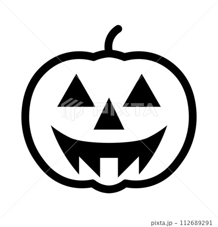 vector jack o lantern icon on white background vector jack o lantern icon on white background 112689291