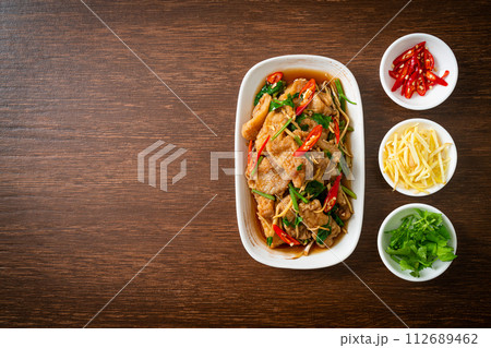 Stir Fried Fish with Chinese Celery Stir Fried Fish with Chinese Celery 112689462