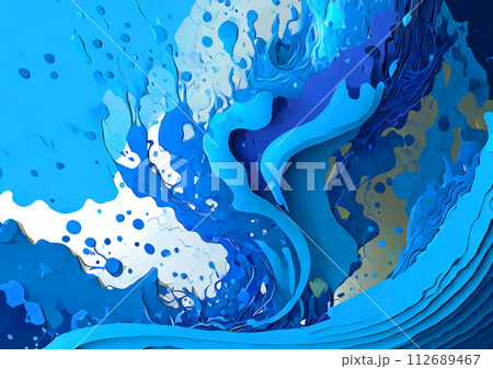 カラフルな塗料の背景【AI生成画像】 112689467