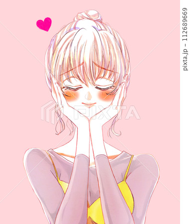うっとり顔の女性 恋 うっとり顔の女性 恋 112689669
