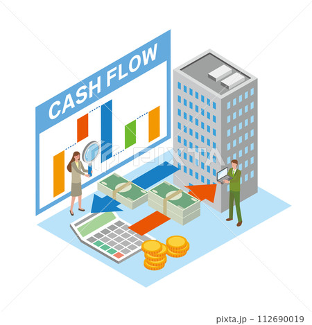 キャッシュフローのイメージイラスト 112690019