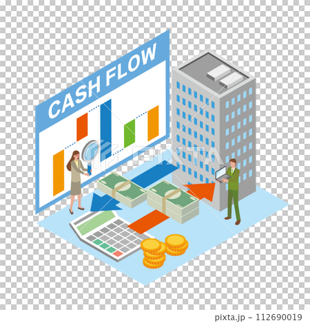 キャッシュフローのイメージイラスト 112690019