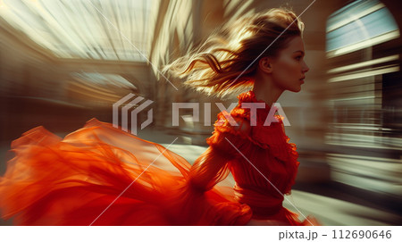 Dynamic Elegance, Embracing Motion Blur in Fashion, Generative AI 112690646