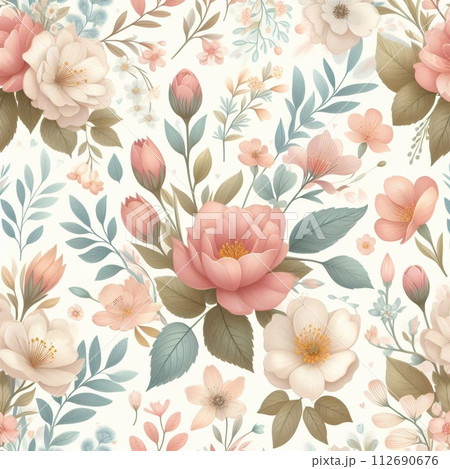 Beautiful pastel floral background. Concept for nature, spring and Easter. 112690676