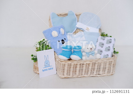 cute baby hampers as a background cute baby hampers as a background 112691131
