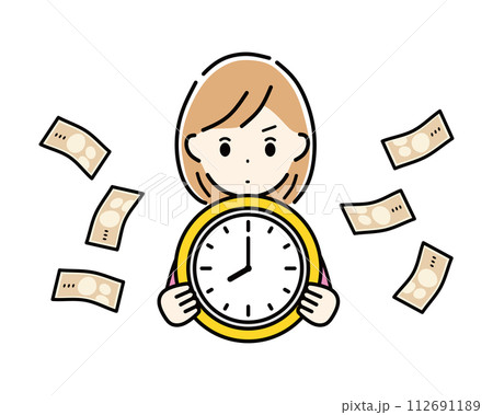 時は金なりのイラスト 112691189