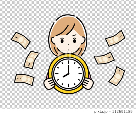 時は金なりのイラスト 112691189